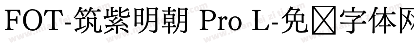 FOT-筑紫明朝 Pro L字体转换